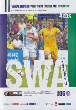 Tranmere Rovers v Aldershot Match Programme 2015-09-22